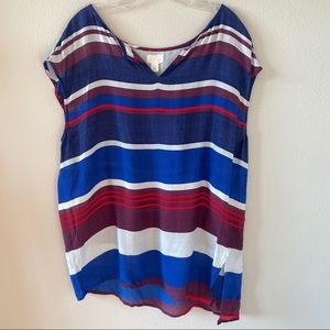 Caslon textures stripe asymmetrical top large